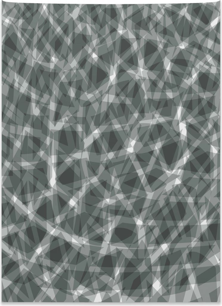 Abakuhaus Geometrisch Wandteppich, Digitale Fraktal-Kunst aus Weiches Mikrofaser Stoff Kein Verblassen Klare Farben Waschbar, 110 x 150 cm, Dunkel