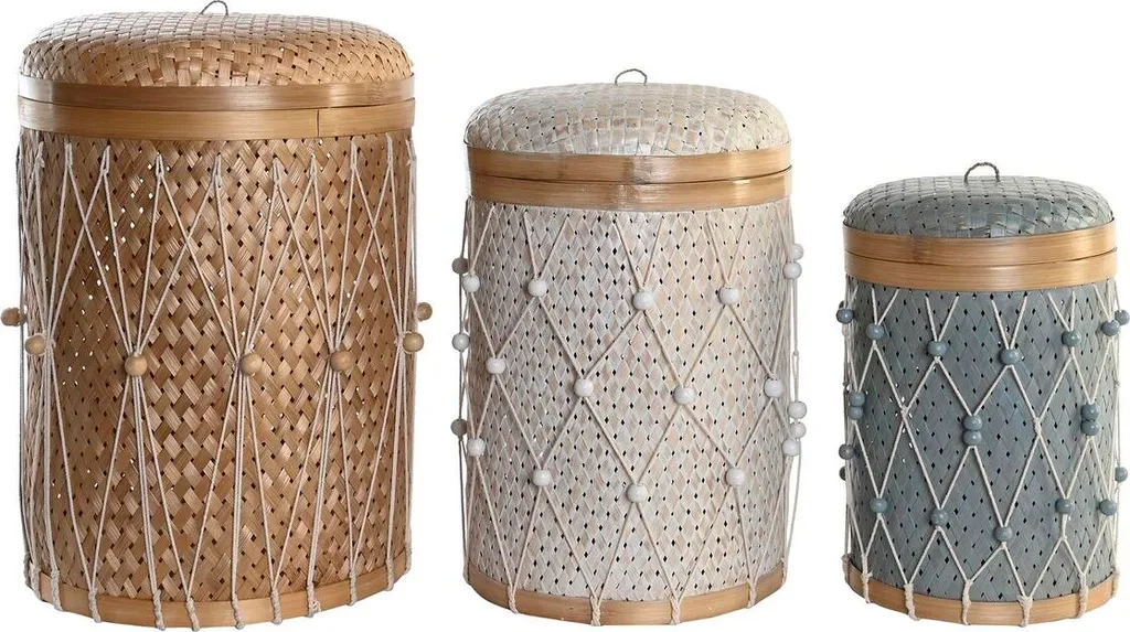 Paniers de Rangement Multicolore Bambou : Finissez-en avec le Désordre
