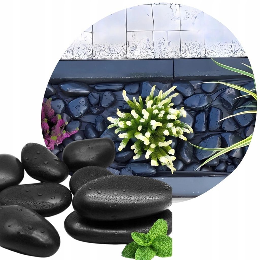 Polierte Schwarze Flusskiesel 2–4 cm, 10 kg – Natürliche Produktbild 