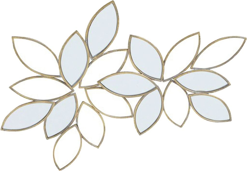 Wandobjekt - Goldgelb - Eisen - 77 x 102 cm - Blütenmotiv