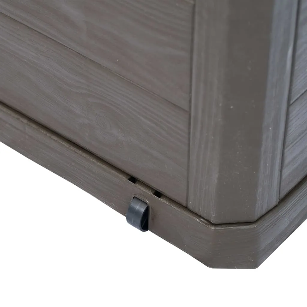 Baule vidaXL 280 Litri Marrone: Cassone Esterno per Cuscini e Attrezzi - 5