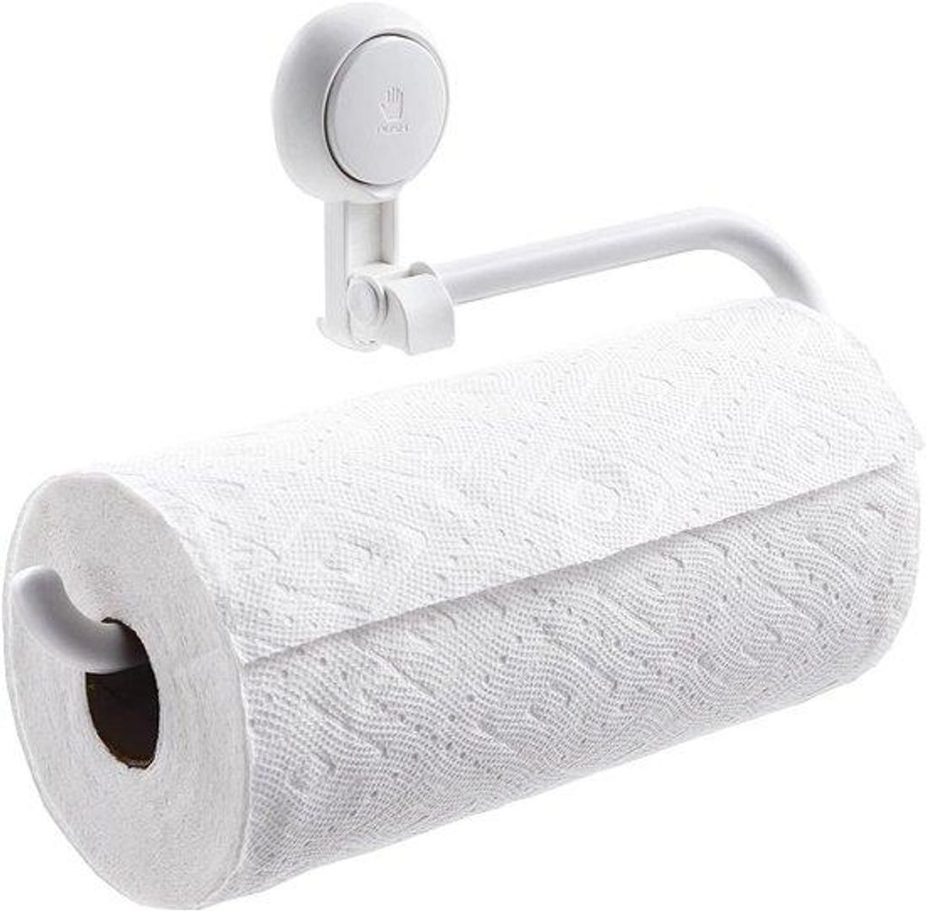 Keukenrolhalter mit Schraubzange, keine Bohrungen erforderlich, große Küchenrolle, an der Wand befestigt