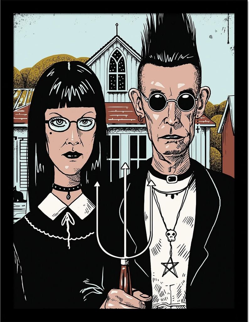 Vincent Trinidad - bedruckt "American Goth" PM8185 (40 cm x 30 cm) (Bunt)