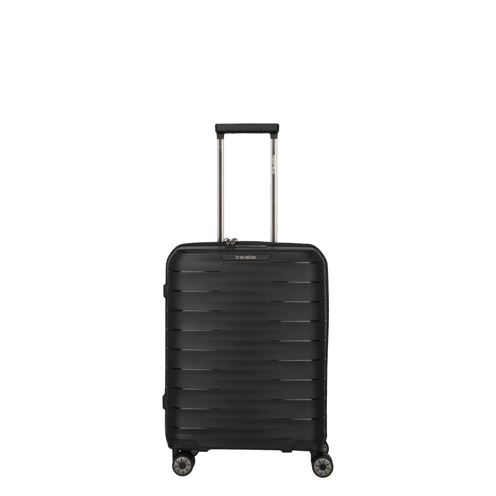 Travelite Mooby Schwarz 4-Doppelrollen Trolley S 55cm