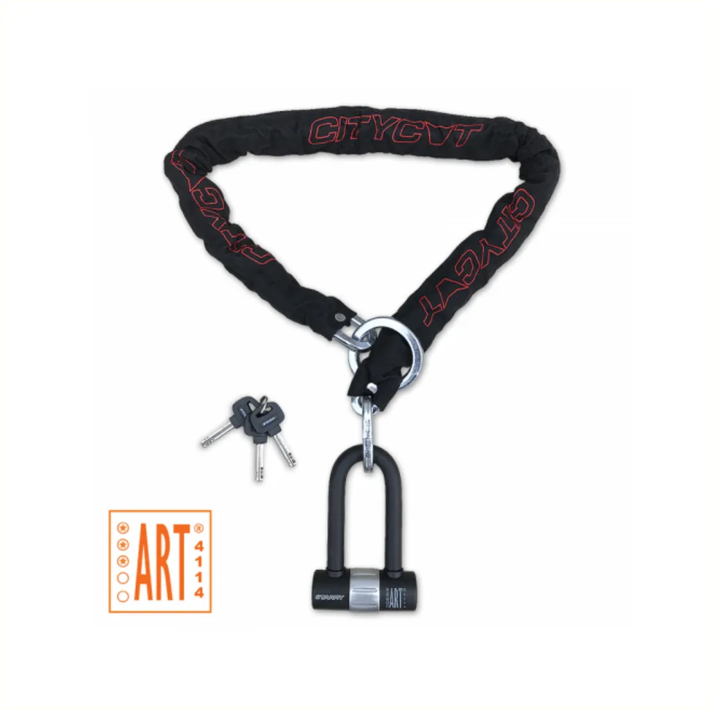 Sécurisez votre vélo avec la chaîne Citycat 1200x10 mm gainée de nylon