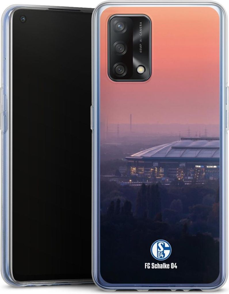 DeinDesign Handyhülle für Oppo A74 Silikon Hülle Case Smartphone Schutzhülle FC Schalke 04 Offizielles Lizenzprodukt Stadion