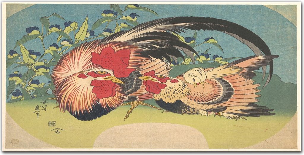 Coloray Bild aus Acryl 120 cm x 60 cm - Wohnzimmer Acrylblock mit Bild Wanddekoration Gehärtetes Acryl Dekoration Küche - Henne-Hahn-Tiere