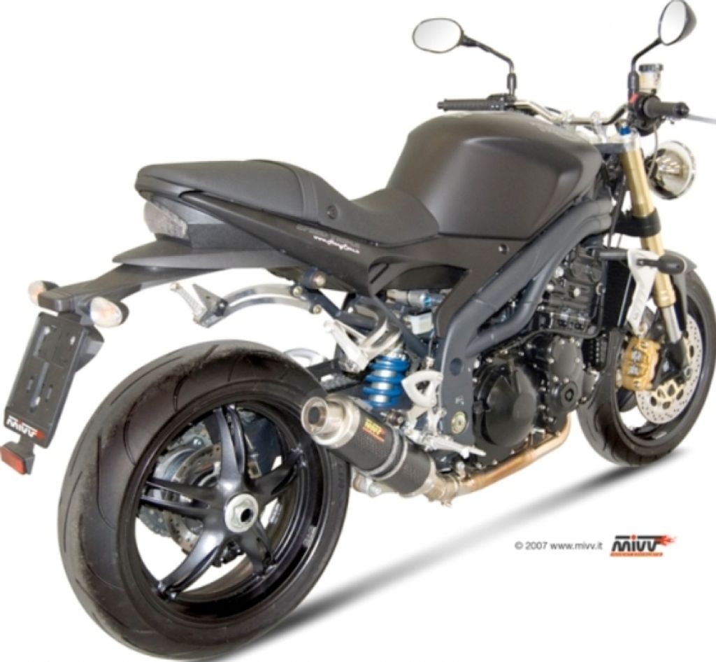 Auspuffanlage Mivv SLIP-ON Carbon GP Sport für Triumph Speed Triple 1050 ccm Bj. 2007 - 2010