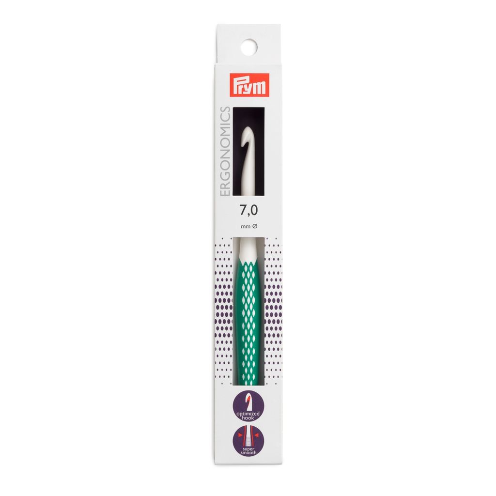 Prym Ergonomics Wollhäkelnadel 17cm Länge 7mm Durchmesser Produktbild 