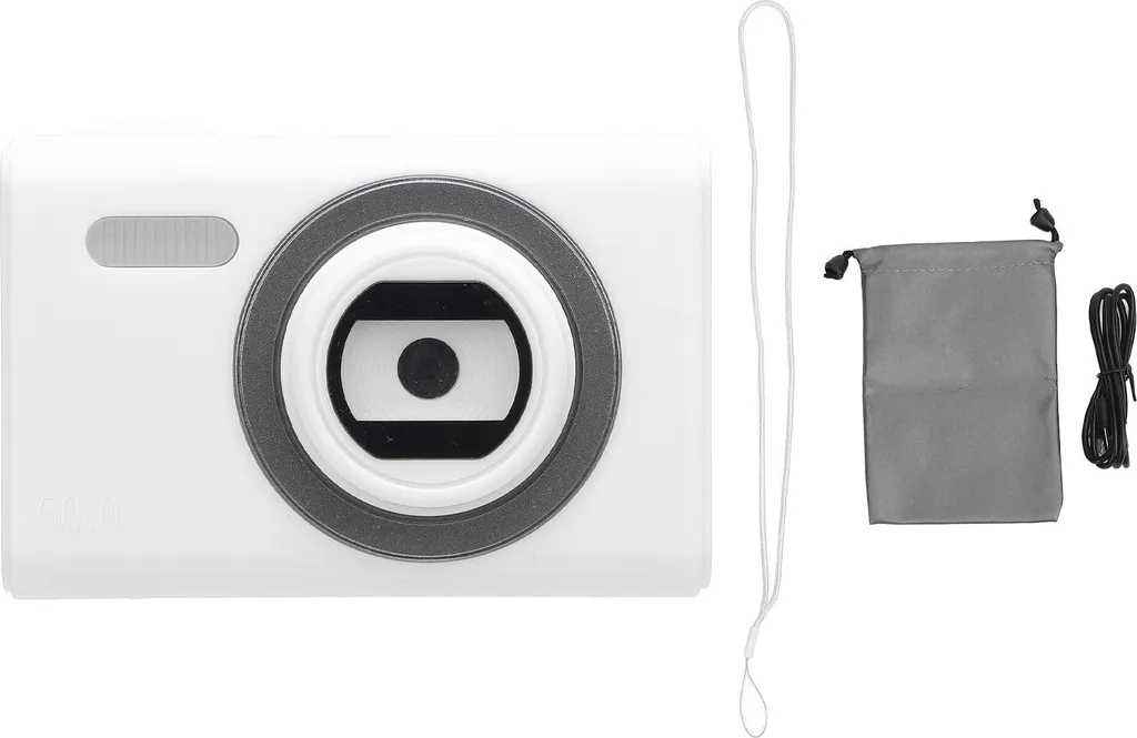 Mini Fotocamera 48MP Selfie - Digital Camera Bianca Video HD CCD