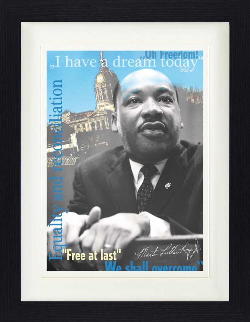 Martin Luther King Jr. Gerahmtes Bild Mit Edlem Passepartout | Wand-Bilder | Im Bilderrahmen - I Have A Dream, 1963 (40 x 30 cm)
