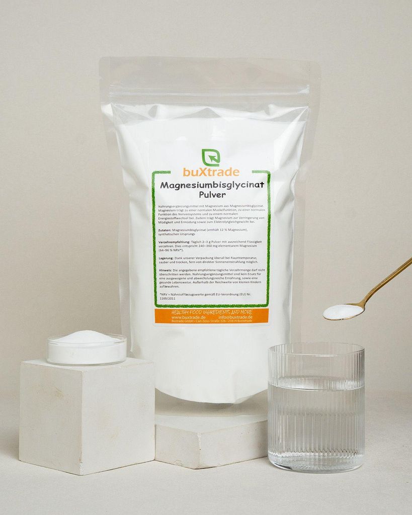 500 g Magnesium Bisglycinat | Bisglycinat | Pulver | Produktbild 