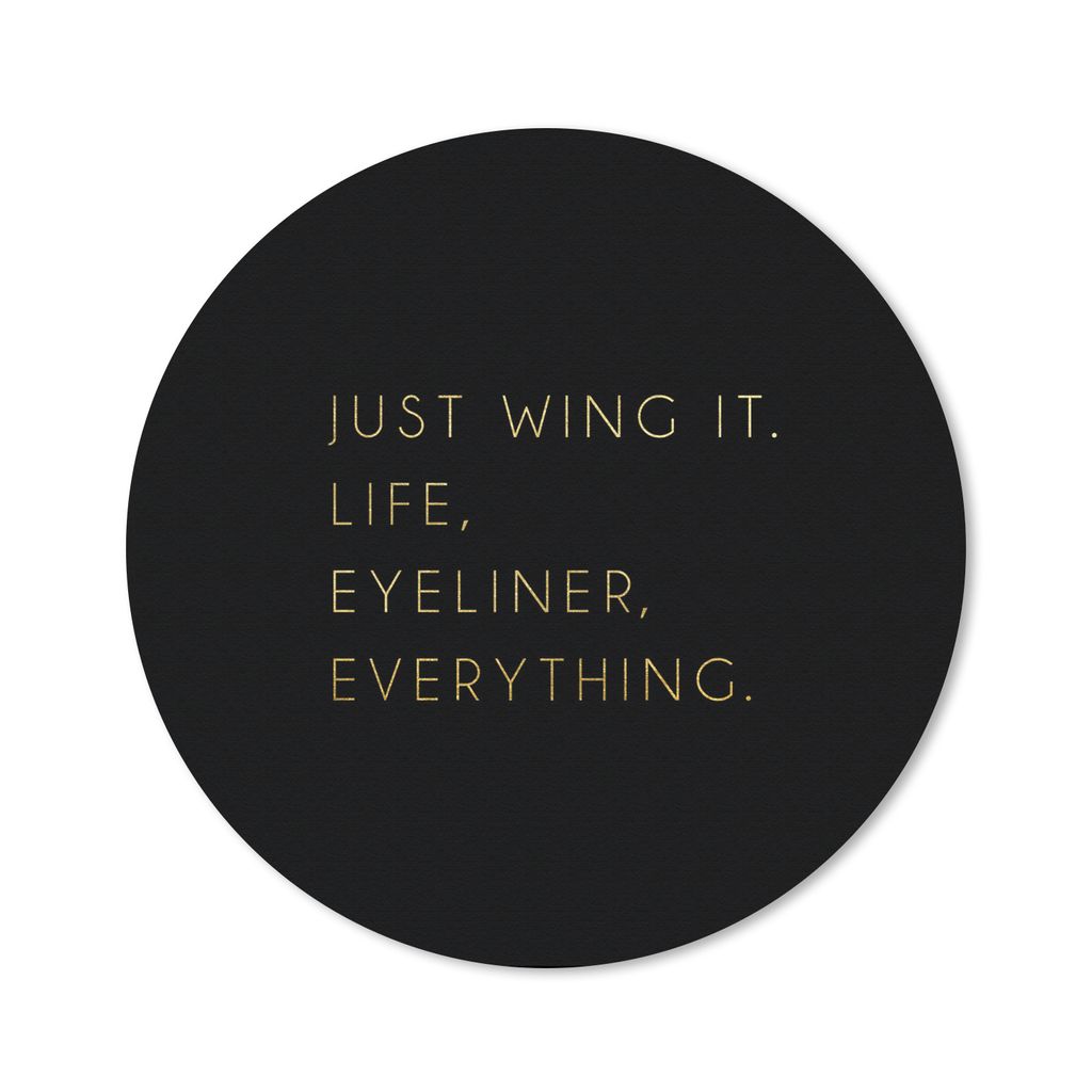 MuchoWow Mauspad Mousepad Zitat - Motivation - Gold - Schwarz 20x20 cm - Mousepads - Maus Mat - Pad - Mausunterlage - Schreibtischmatte