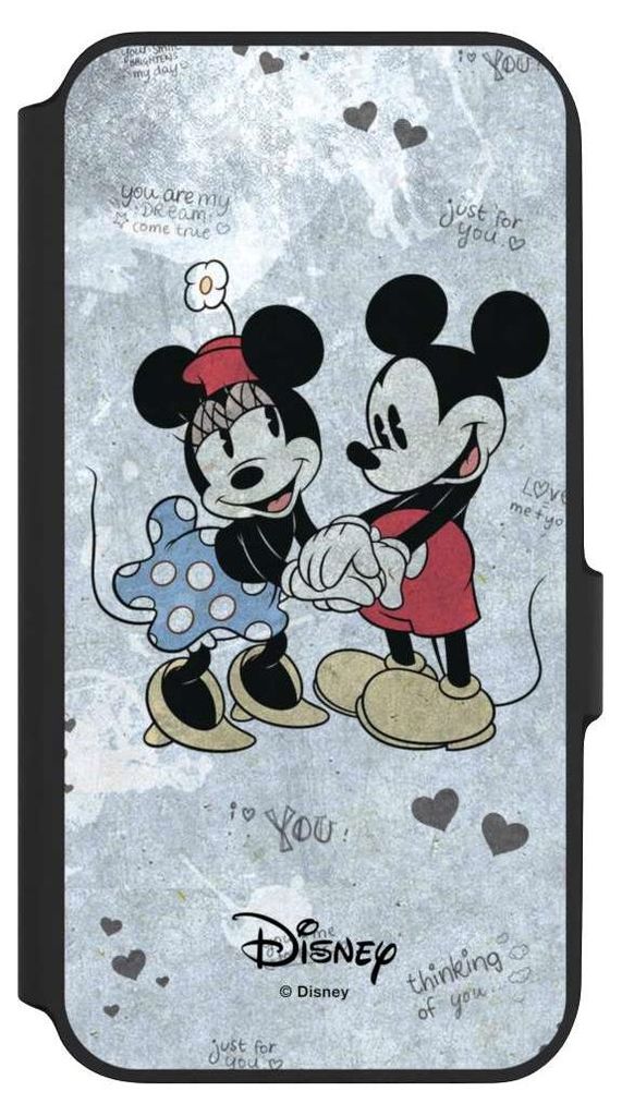 NIVOCASE Klapphülle für Samsung Galaxy A54 5G Handyhülle aus Kunst Leder NIVOflip schwarz Disney Vintage