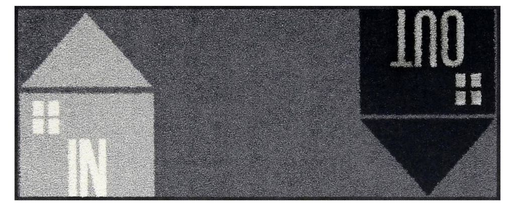 Fußmatte 30x75 cm – Minimatte für Schuhparkplatz, rutschfest, Wohnmatte für innen und außen, waschbar, pflegeleicht
