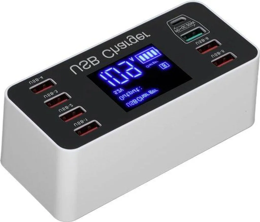 Chargeur USB 8 ports ultra rapide 40W 8A, gestion intelligente de charge