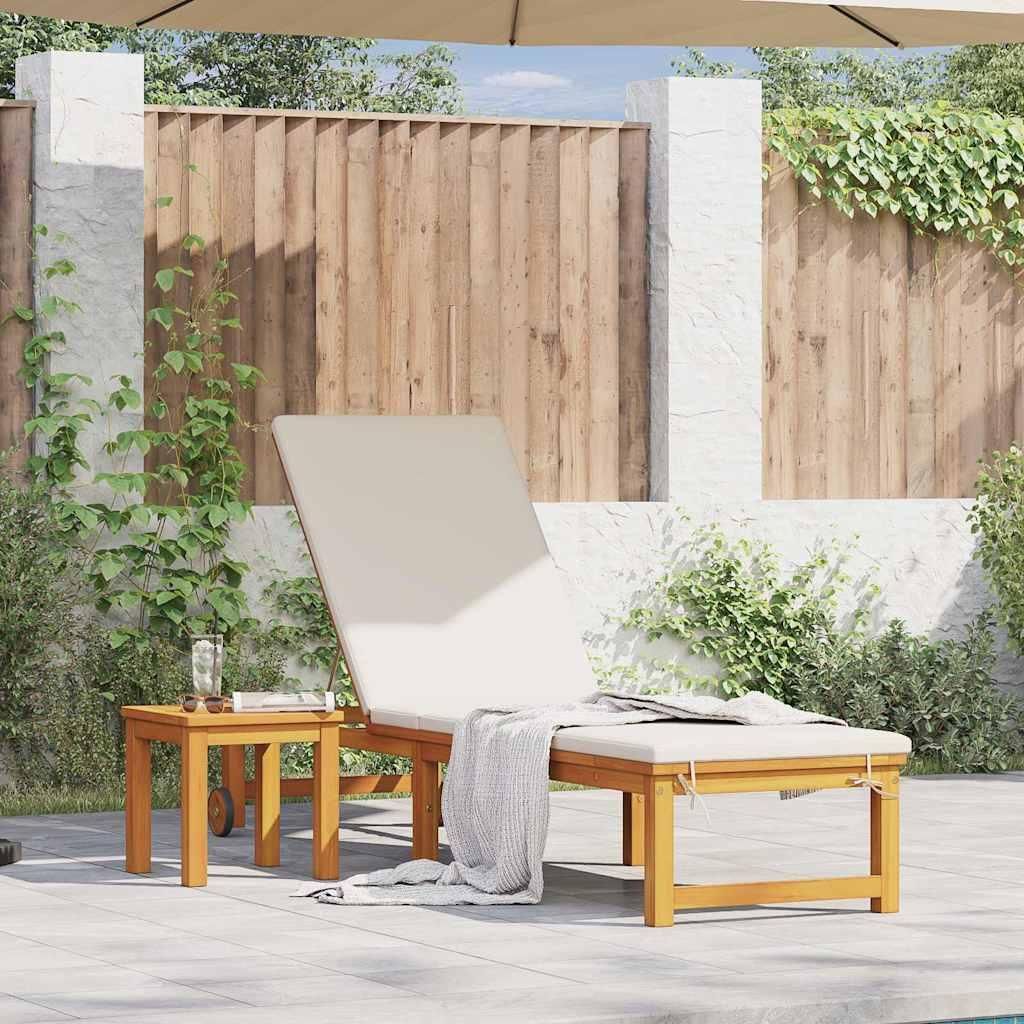 "2026 Promotion" Sonnenliege, Gartenliege, Wellnessliege, Braun 202x53x89 cm Massivholz Akazie - Liegestuhl CC25830