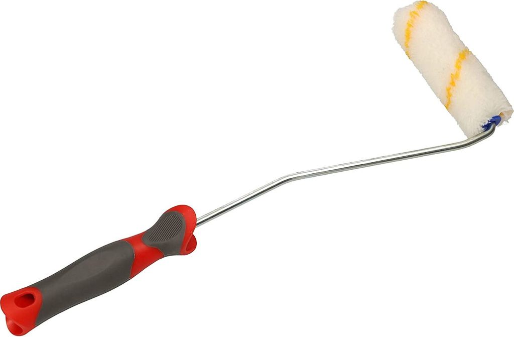 KOTARBAU Velours-Farbroller Gelbfaden 110 x 40 mm mit verlängertem Griff 385 mm Farbwalze Pinsel Walzenbürste Rollerwalze Rollerpinsel für Ans...
