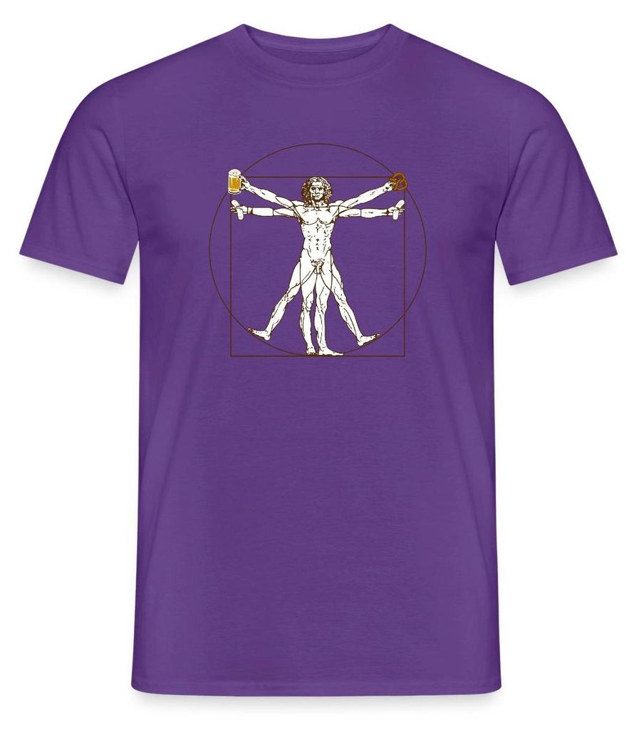 Spreadshirt Leonardo Bayern Volksfest Geschenkidee Bier Männer T-Shirt, S, Lila