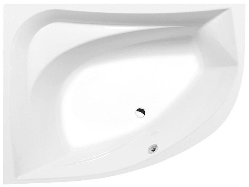 Asymmetrische Eckbadewanne 160 x 120 x 49 cm links Acryl Produktbild 
