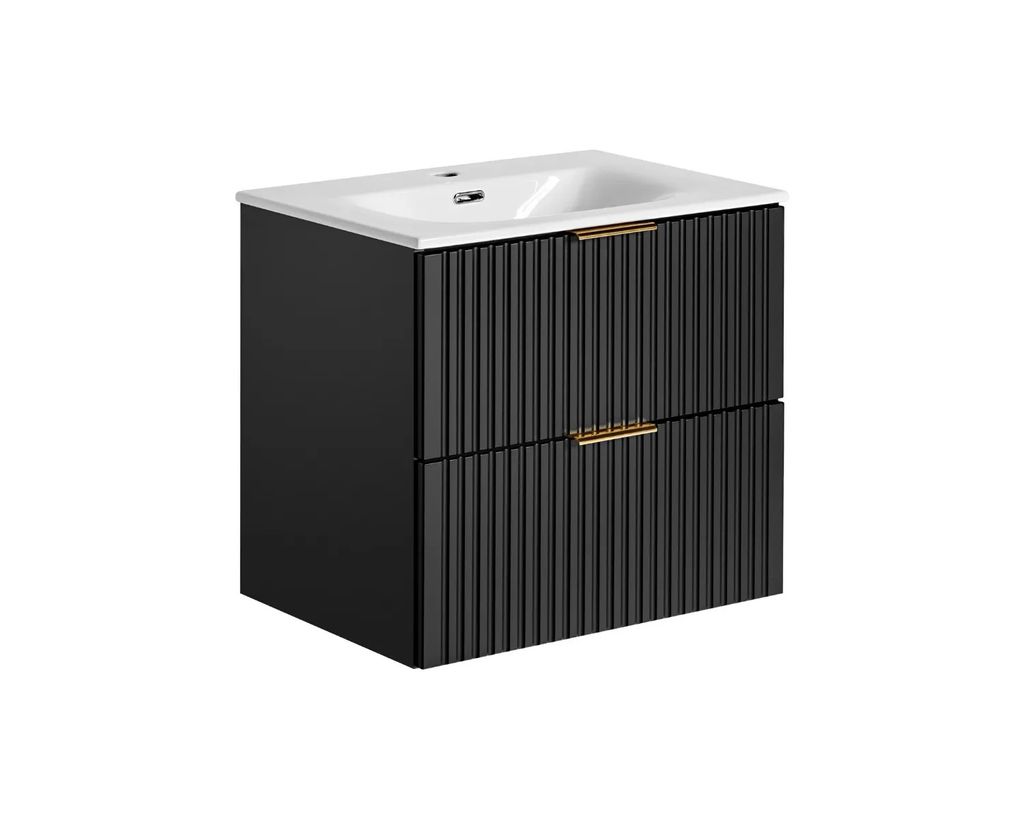Szafka pod umywalkę ADEL BLACK 82 60cm czarny mat Zdjęcie produktu 