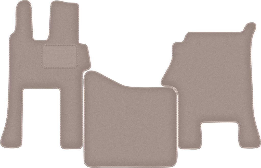 Velours-Autoteppiche für: Mercedes Actros Mp4 Breite Kabine (2011-) Beige