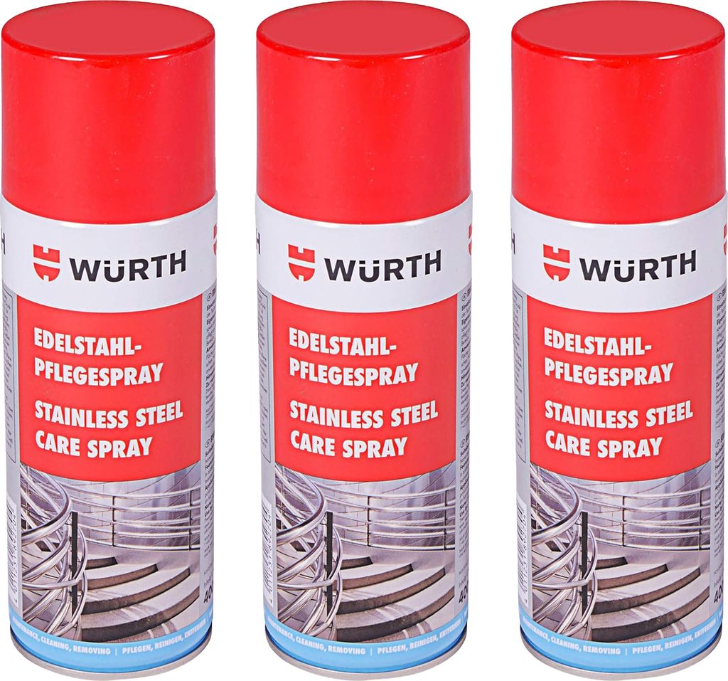3 x Würth Edelstahl-Pflegespray 0893121 Produktbild 