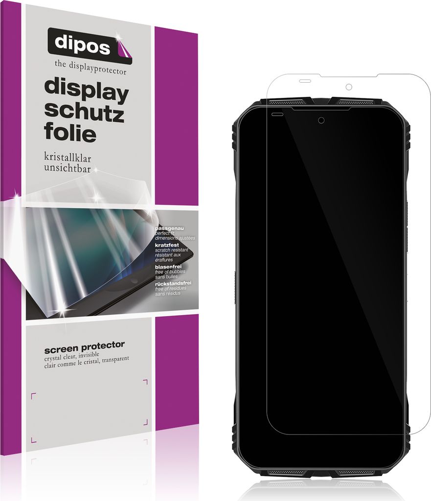 4x Schutzfolie für Doogee Vmaxpro Outdoor klar Displayschutzfolie Folie Display Schutz dipos