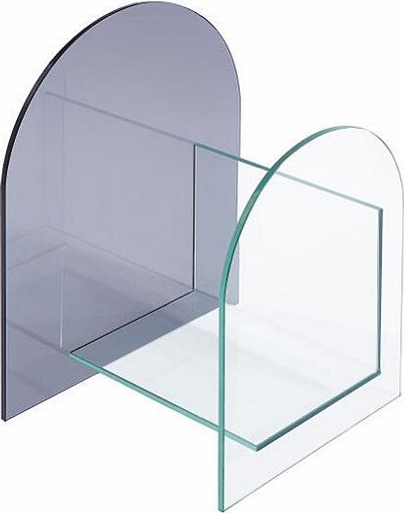 Zeitschriftenständer aus gehärtetem Glas - Transparent und Produktbild 