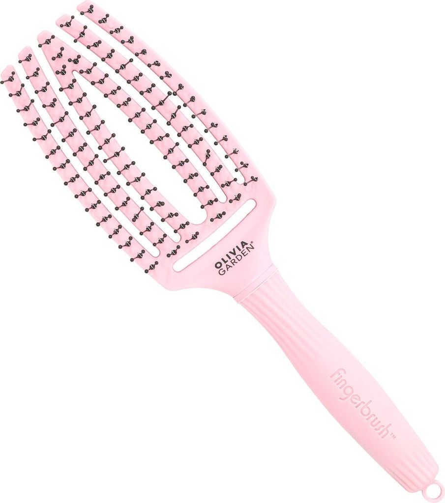 Brosse à doigts double, taille moyenne, couleur rose pastel Image du produit 