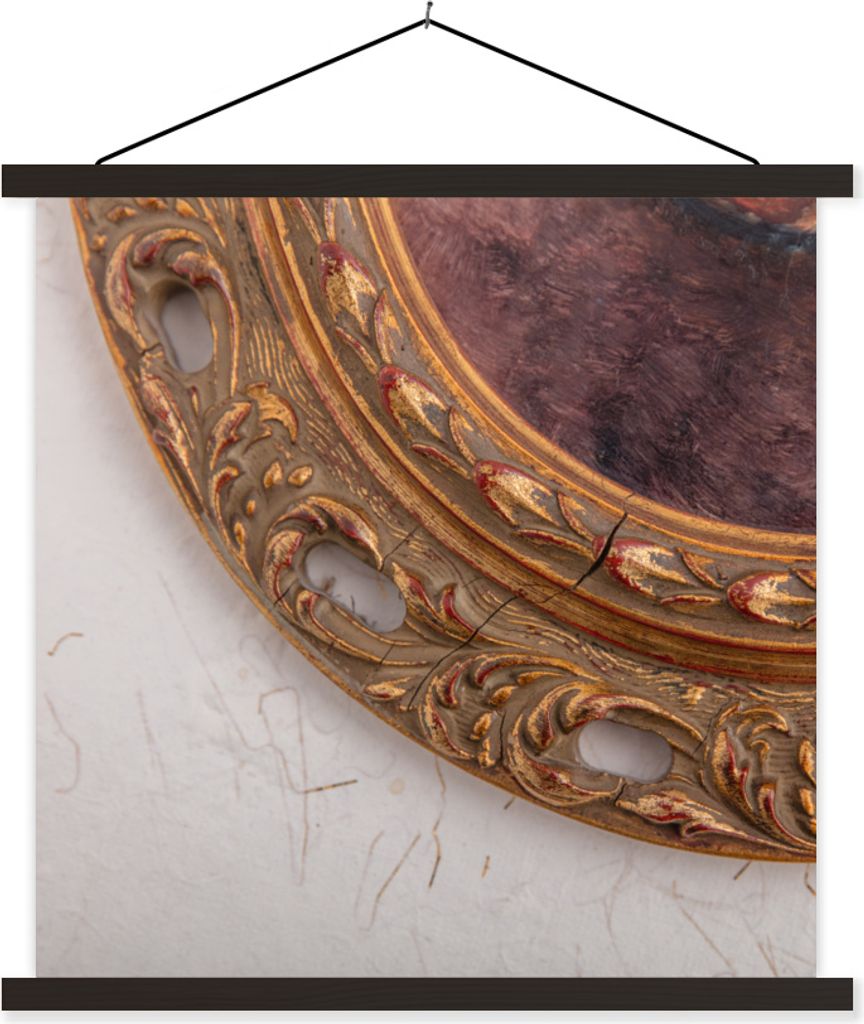 MuchoWow Textilposter Fotorahmen aus Holz 40x40 cm mit schwarzem Rahmen - Fotos