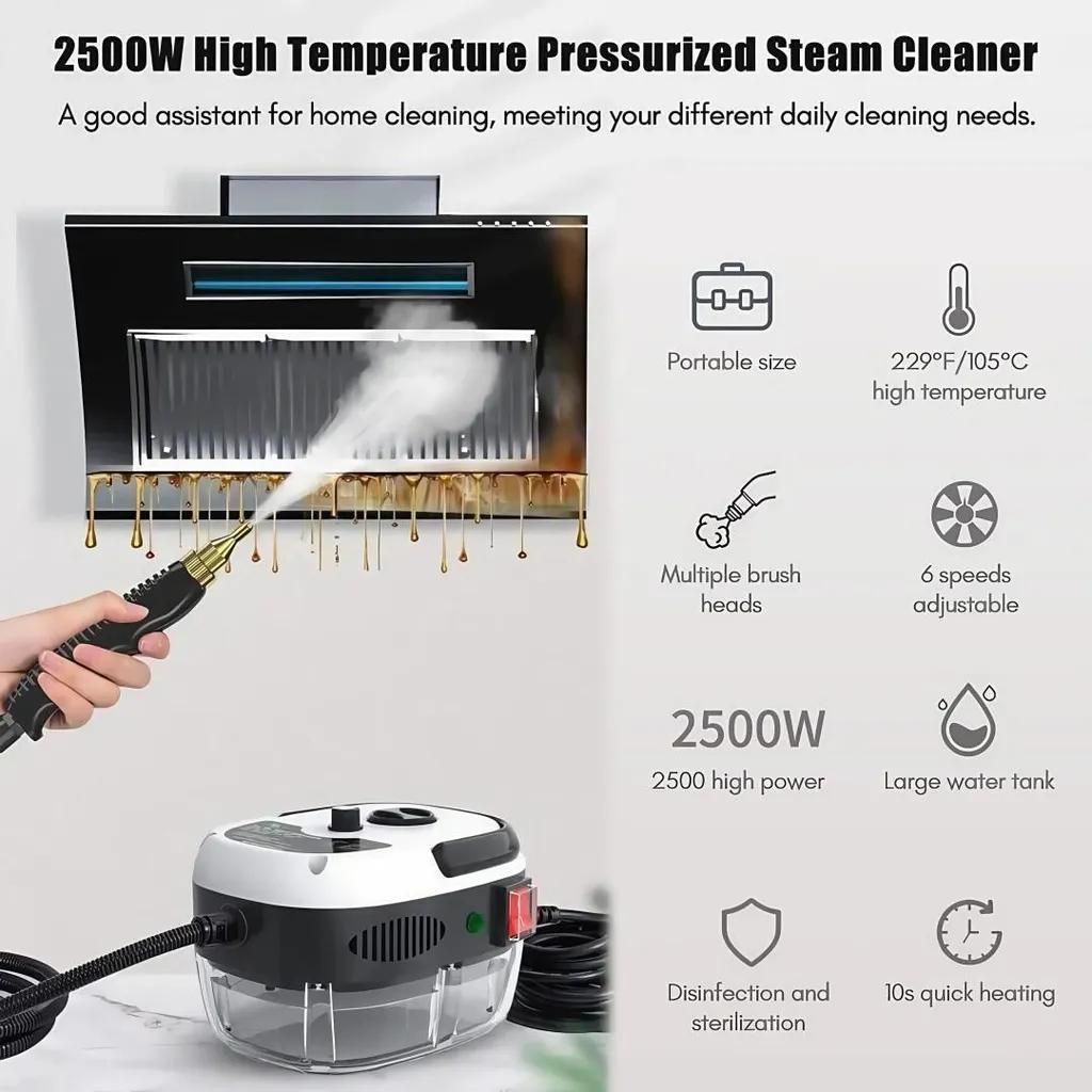 DOPWii Dampfreiniger 1800 W Hochdruck- & Hochtemperaturdampf Mit Abnehmbar Wassertank, 2500,00 W