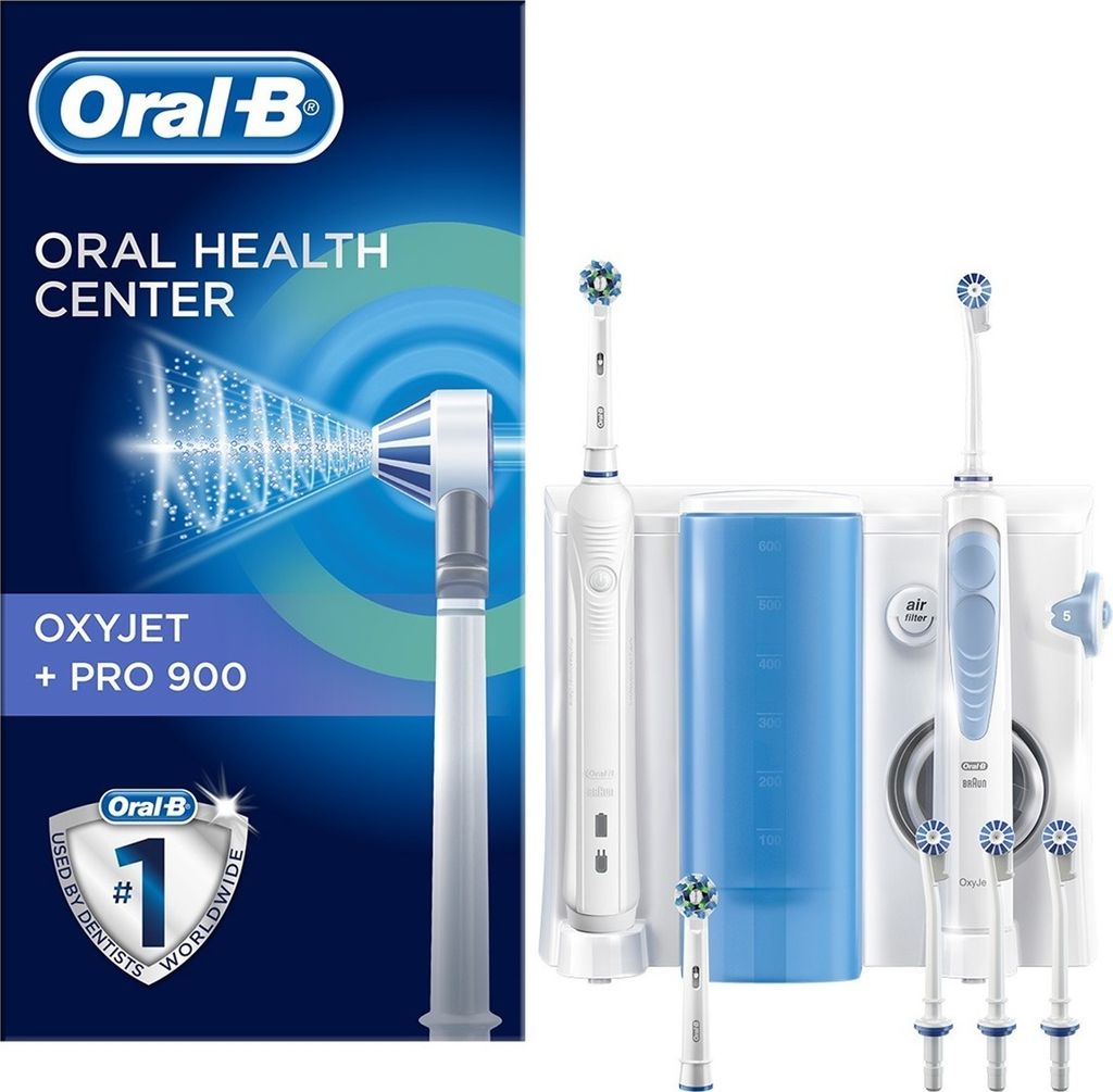 Oral B PRO 900 OxyJet Munddusche und wiederaufladbare Zahnburste