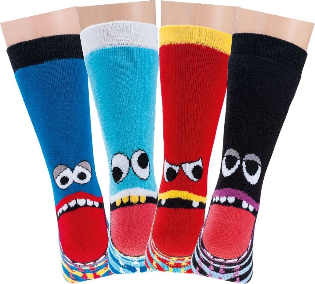 TippTexx 24 6 Paar ABS Kinder Stoppersocken, Strümpfe mit Noppensohle, Freche Bande, Größe 31-34