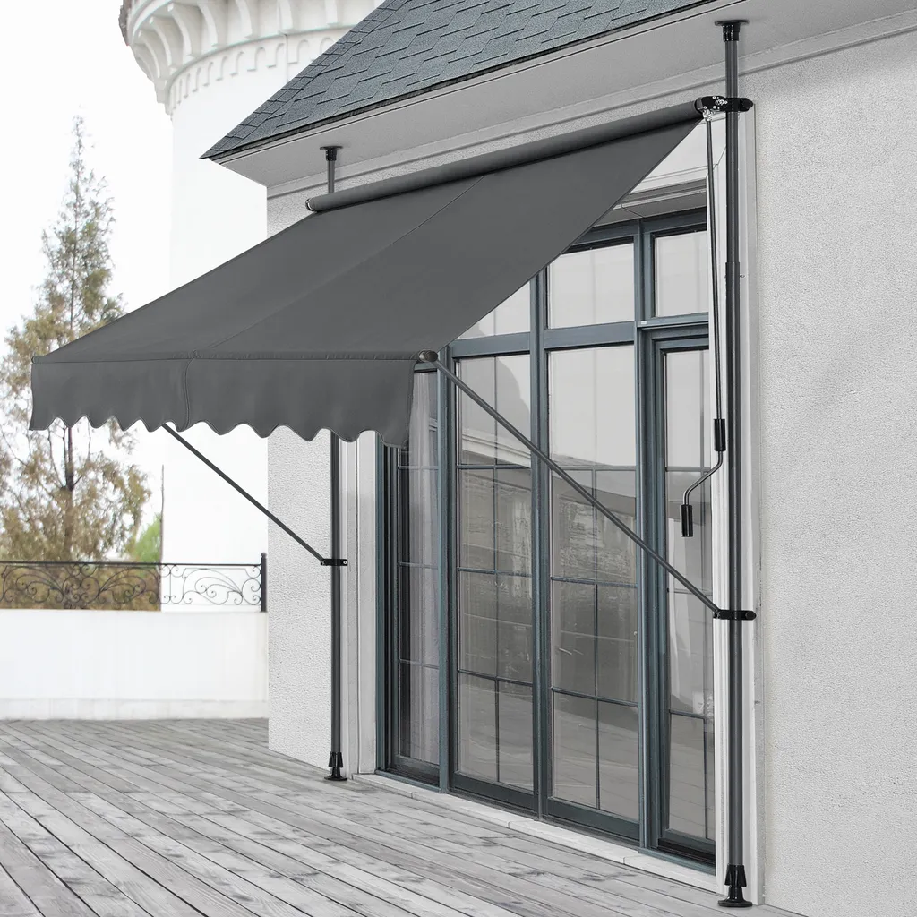 Tenda da Sole per Bambini e Famiglia | Senza Forare 250cm Grigio