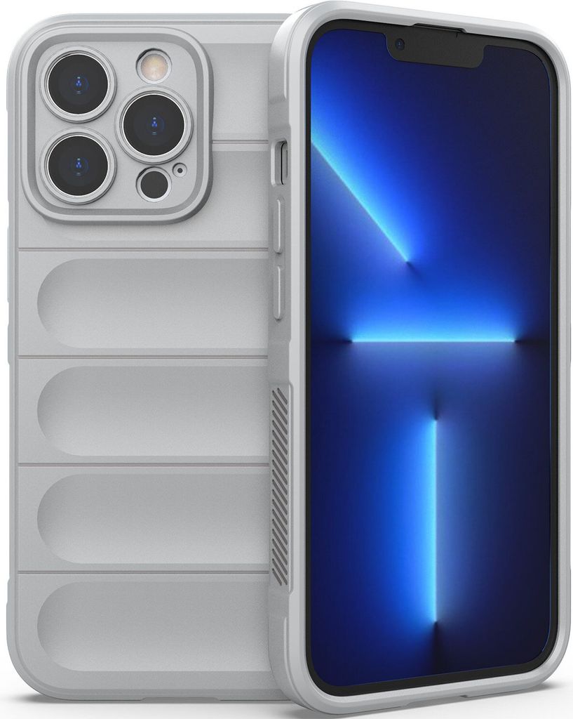 iPhone 13 Pro Max Hülle, Weich TPU Silikon Stossfest Anti-rutsch Schutzhülle für iPhone 13 Pro Max Grau