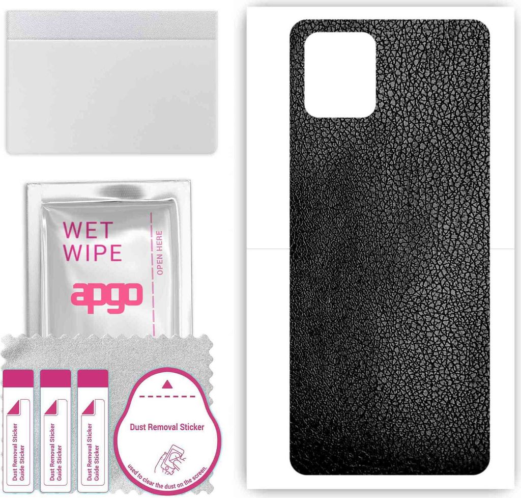 apgo Rückseite Schutzfolie, Skin, kompatibel mit Vivo iQOO U3x 4G, Hinten Displayschutzfolie aus Vinylfolie, kratzfest, einfache Montage - Schwarz...
