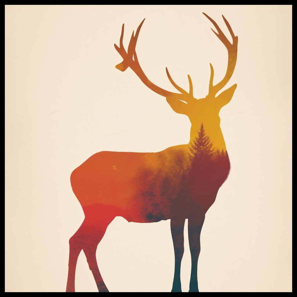 Plakat 60x60cm Licht des Waldmonarchen