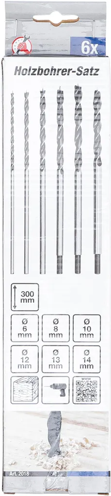 Mèches à bois KRAFTMANN 2018 avec pointe de centrage et spirale 6 pcs - 4