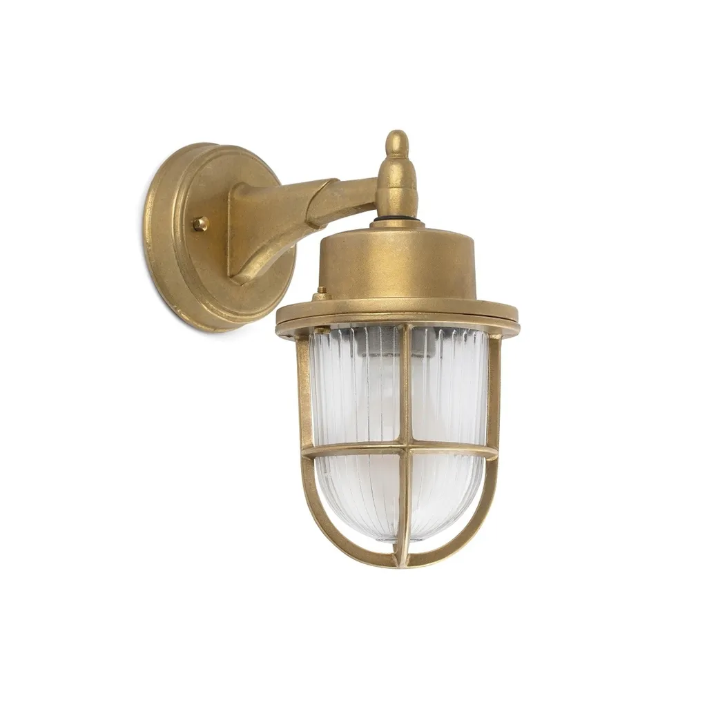 Applique extérieure NAHIR IP44 en laiton véritable pour façade élégante