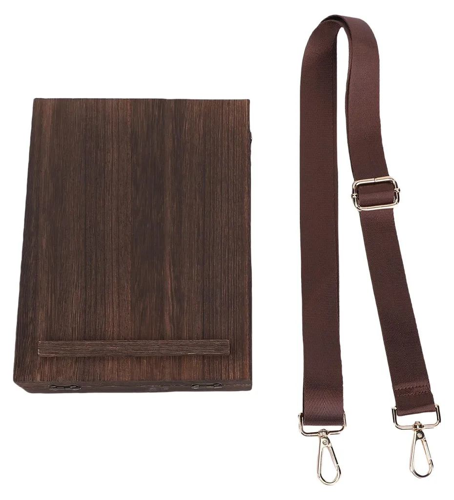 Writers Messenger Boîte en bois sac d'artiste vintage format A4