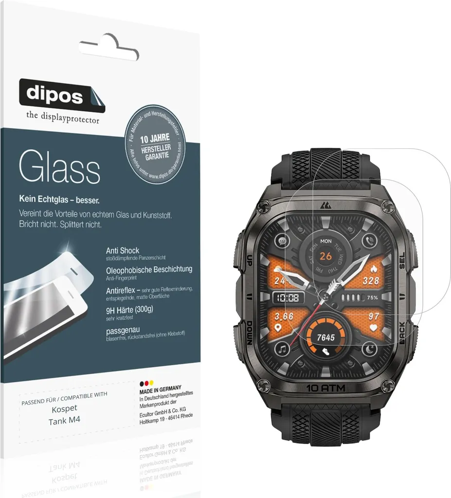 Pellicola Opaca Kospet Tank M4 Vetro Flessibile 9H dipos (2 Pezzi)