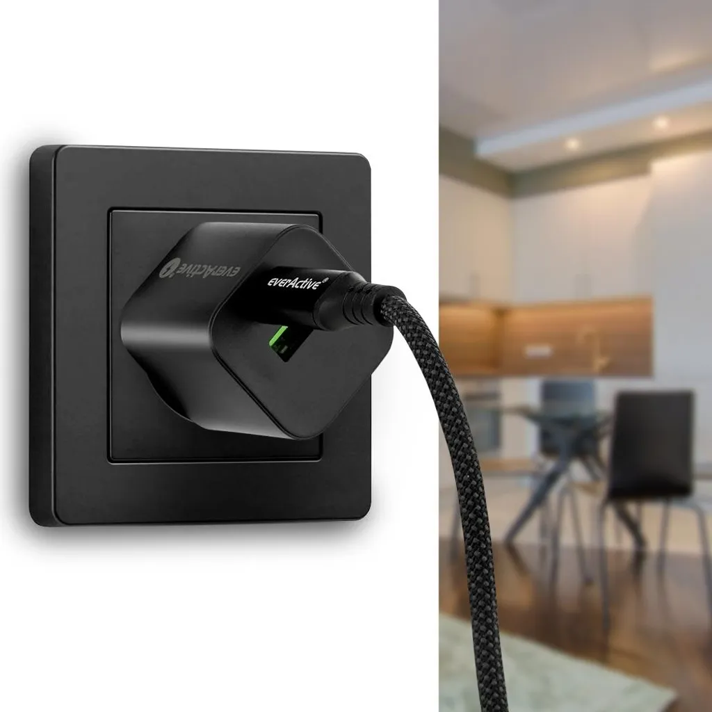Cavo USB-C -> USB-C everActive CBB-1PDL 1m 60W display integrato nero - 3