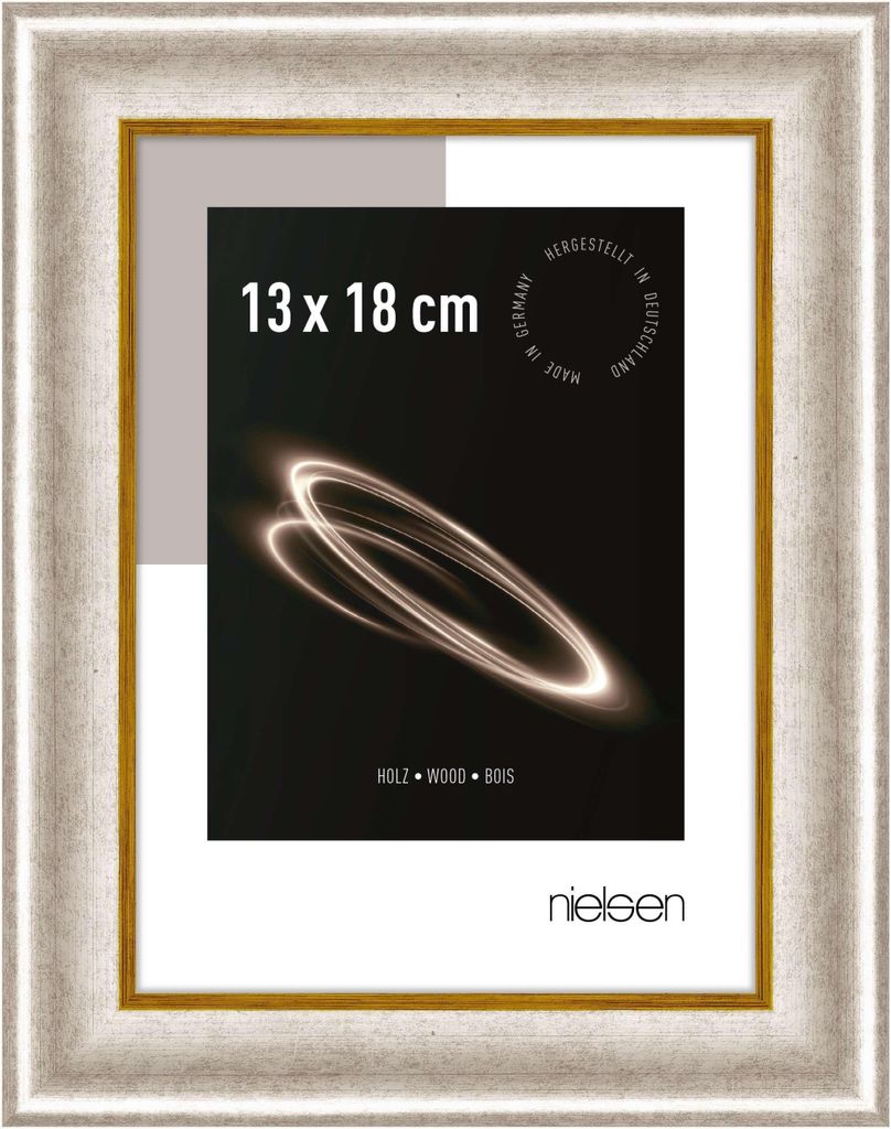 nielsen Holz Bilderrahmen Derby, 13x18 cm, Silber Produktbild 