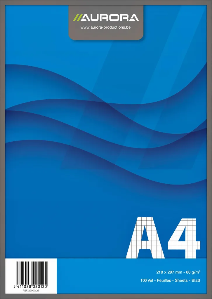 Bloc Aurora A4 petits carreaux 5x5mm fini les ruptures de stock lot de 10