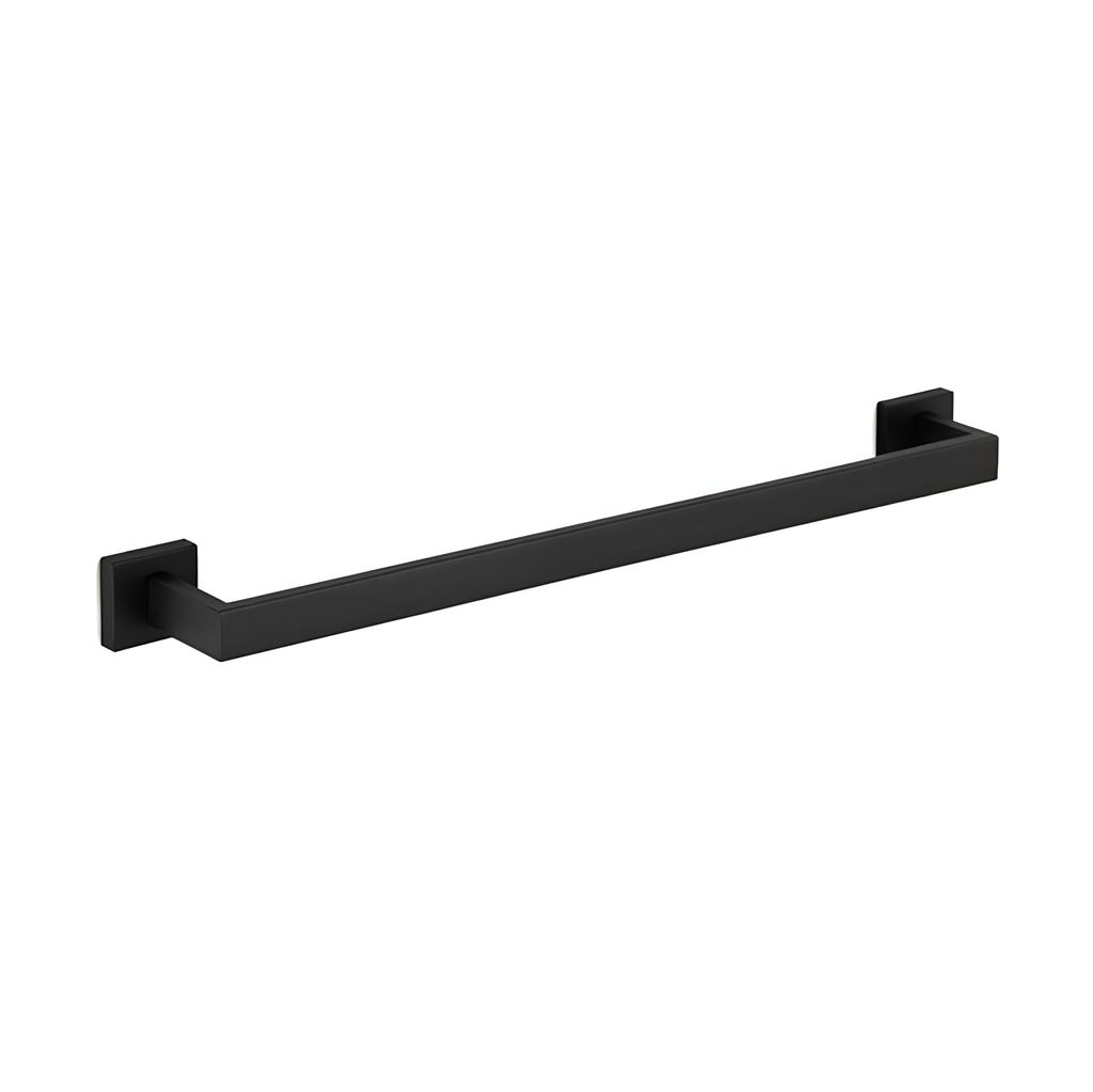 TOJ Handdoekhouder zwart, 60 cm – RVS handdoekstang voor Productafbeelding 