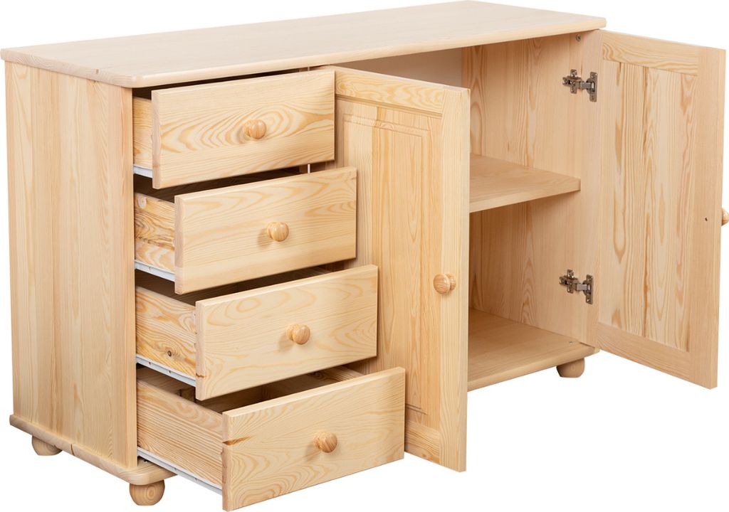 Massivholzkommode natur