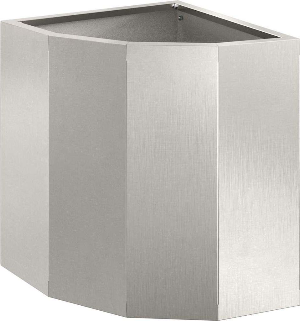 Eckpflanzer Silber 30 x 30 x 35 cm Edelstahl