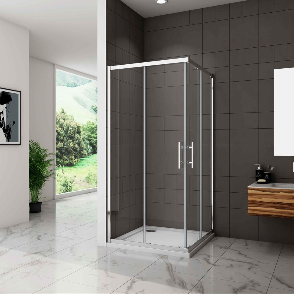Duschspa Duschkabinen 80x80x185cm Schiebetür Eckeinstieg Produktbild 