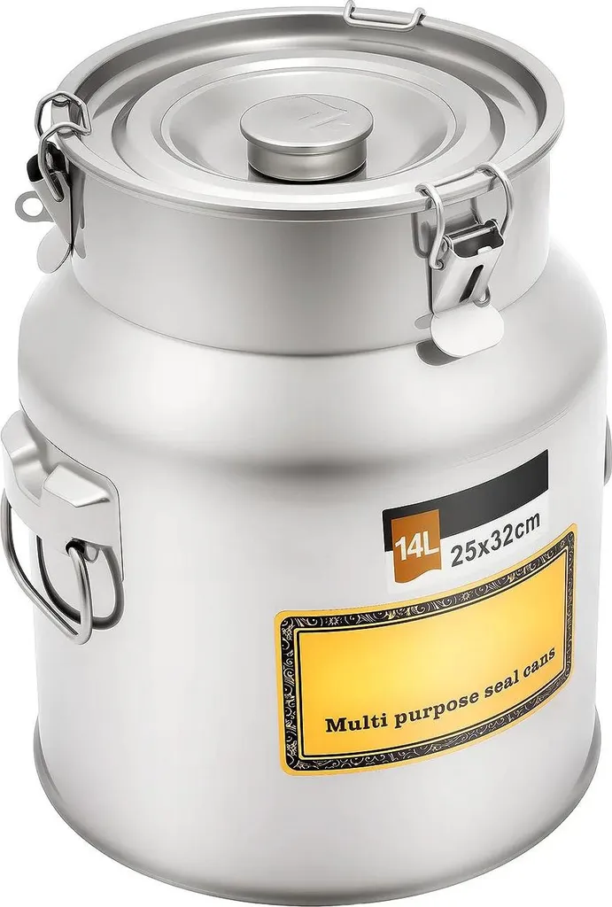 Contenitore Termico Professionale In Acciaio Inox Da 14 L – Dispenser Per Bevande Calde/fredde, Con Rubinetto E Maniglie, Per Feste E Campeggio